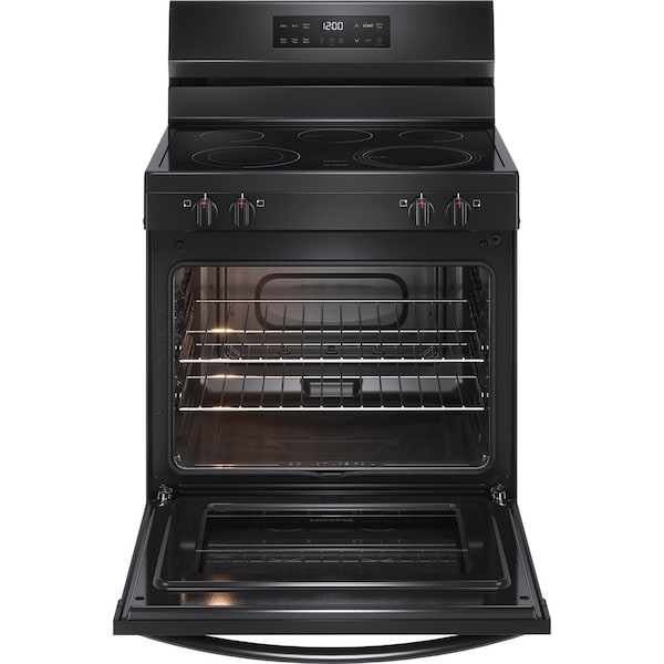 Frigidaire Frigidaire 30-in. Electric Range with EvenTemp and Steam Clean Technology, Black FCRE3062AB - main
